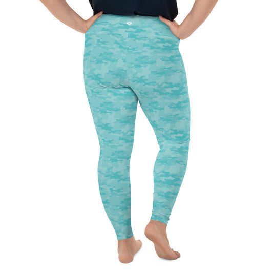 Seafoam Camo Plus Size Leggings