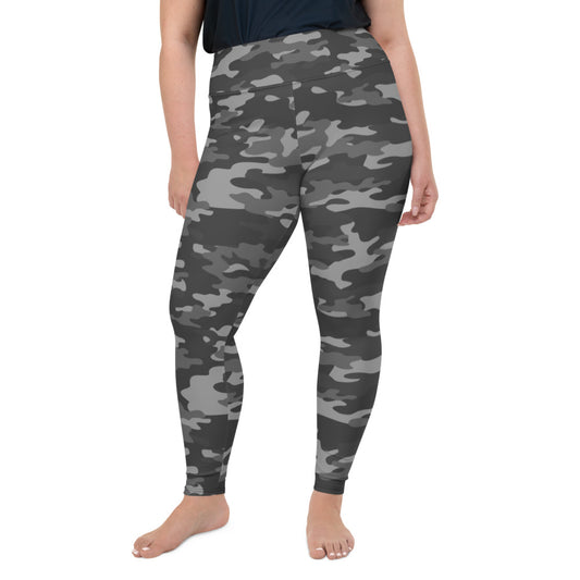 Gray Camo Plus Size Leggings
