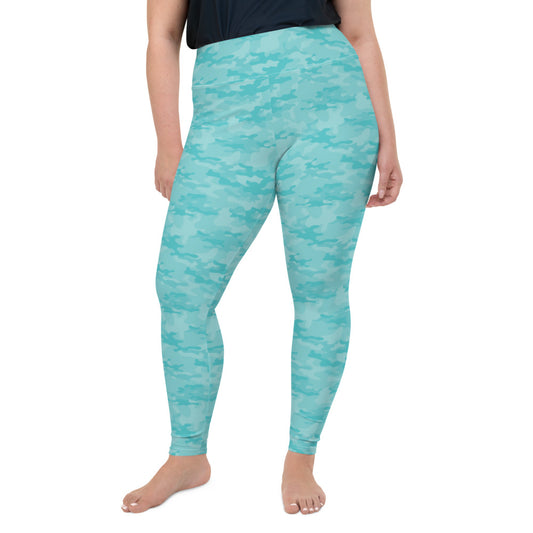 Seafoam Camo Plus Size Leggings
