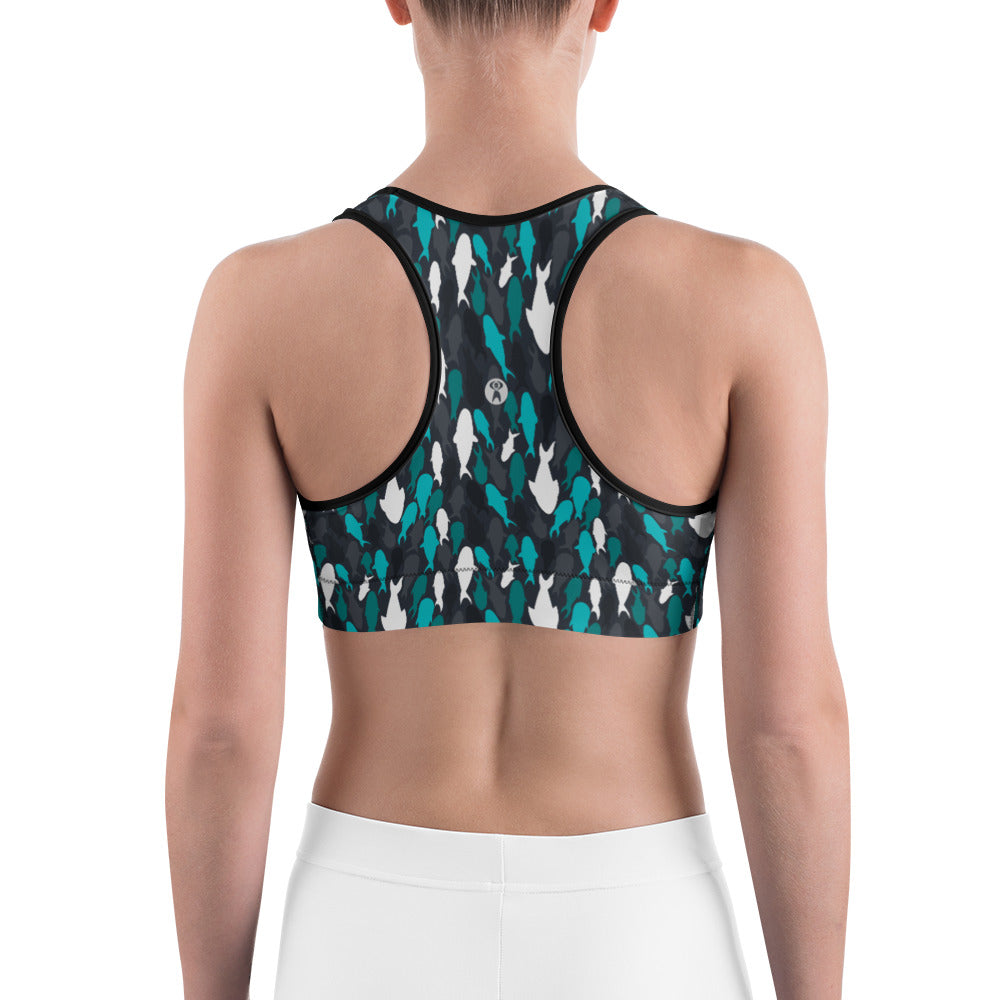Aqua Marine Unpadded Sports Bra