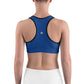 Blue Unpadded Sports Bra