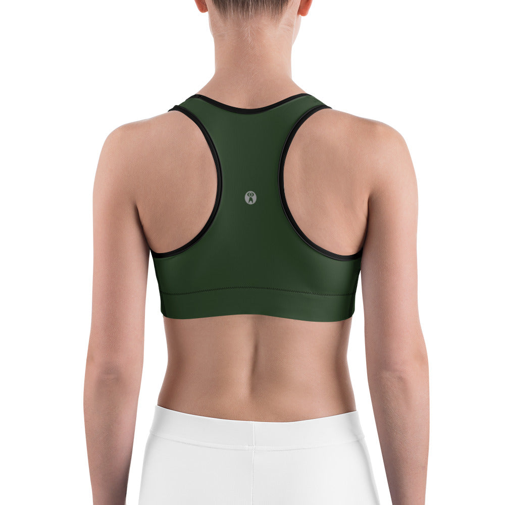Deep Forest Unpadded Sports Bra