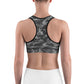 Gray Camo Unpadded Sports Bra