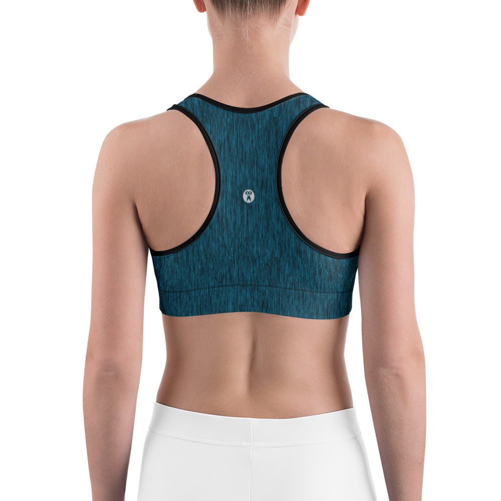 Green Jean Unpadded Sports Bra