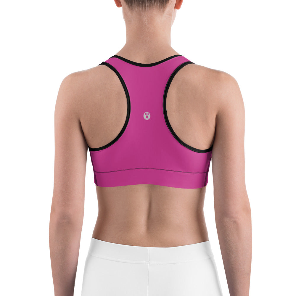Hot Pink Unpadded Sports Bra