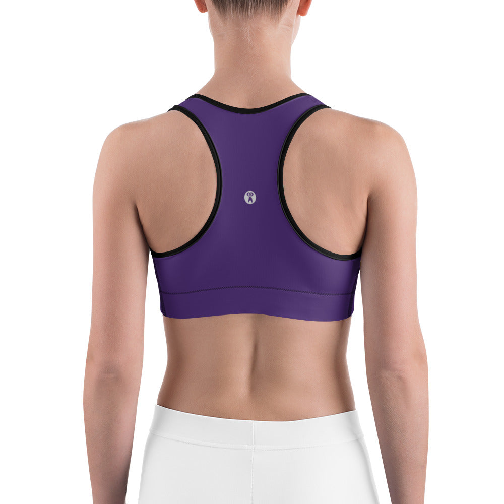 Purple Unpadded Sports Bra