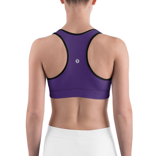 Purple Unpadded Sports Bra
