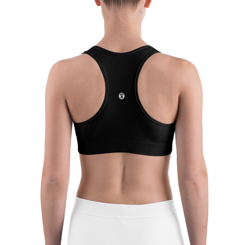 Black Unpadded Sports Bra