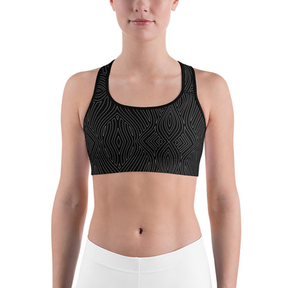 Black Silverline Unpadded Sports Bra