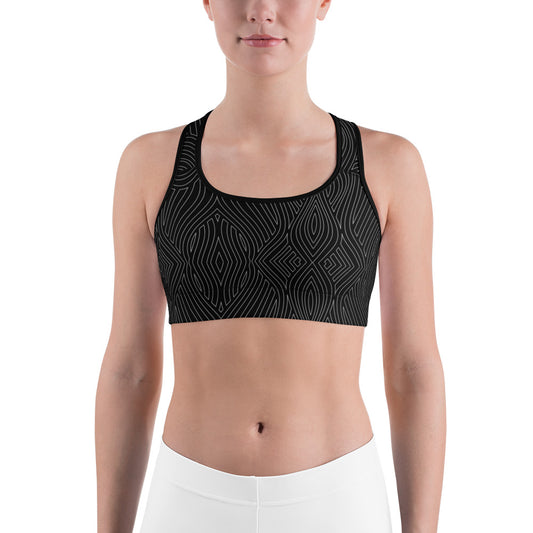 Black Silverline Unpadded Sports Bra