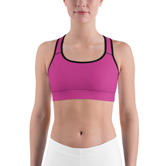Hot Pink Unpadded Sports Bra