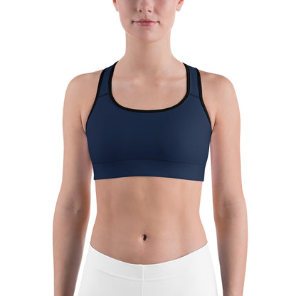 Navy Unpadded Sports Bra