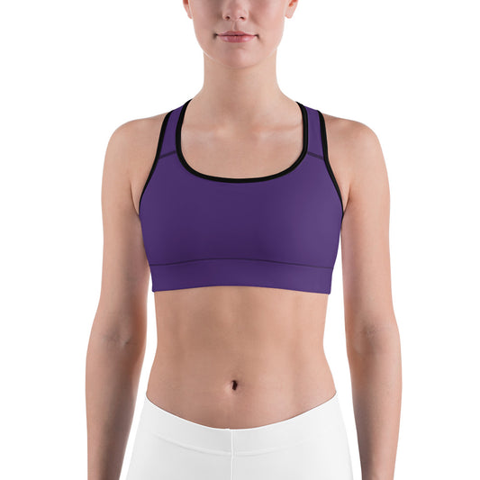 Purple Unpadded Sports Bra