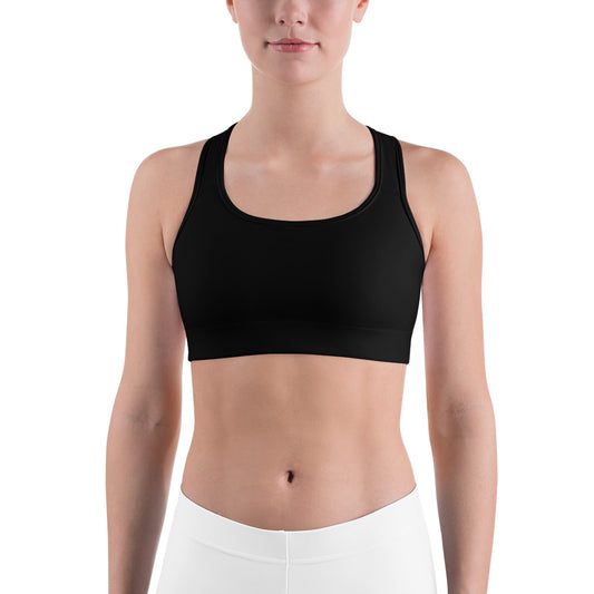 Black Unpadded Sports Bra