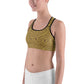 Gold Weave Unpadded Sports Bra