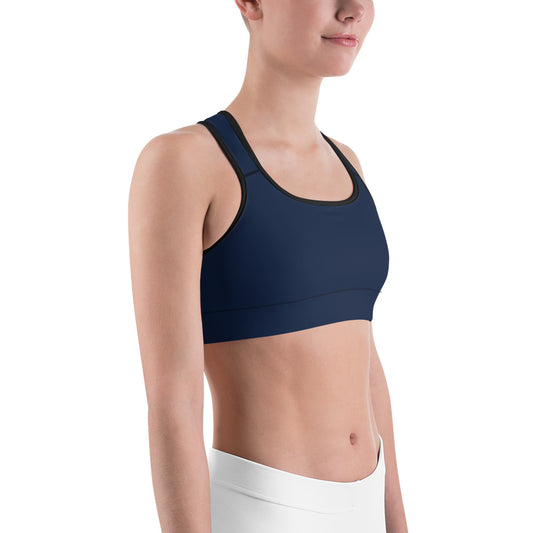 Navy Unpadded Sports Bra