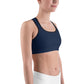 Navy Unpadded Sports Bra