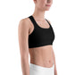 Black Unpadded Sports Bra