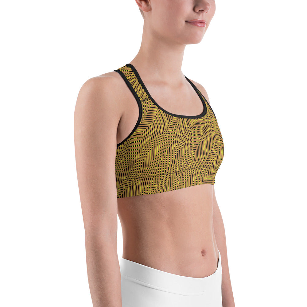 Gold Weave Unpadded Sports Bra