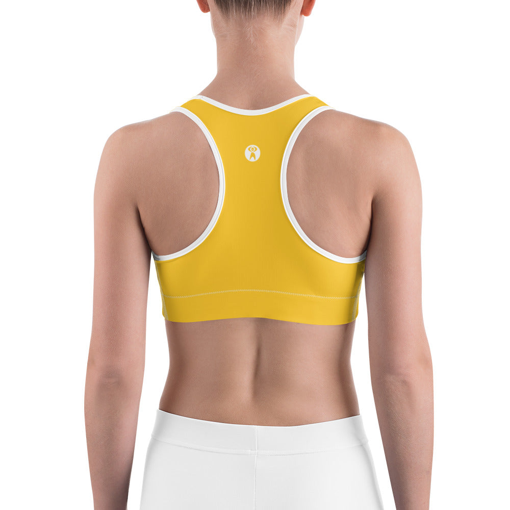 Yellow Unpadded Sports Bra