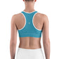 Aqua Unpadded Sports Bra