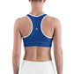 Blue Unpadded Sports Bra
