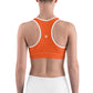 Neon Orange Unpadded Sports Bra