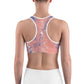 Pink Splash Unpadded Sports Bra