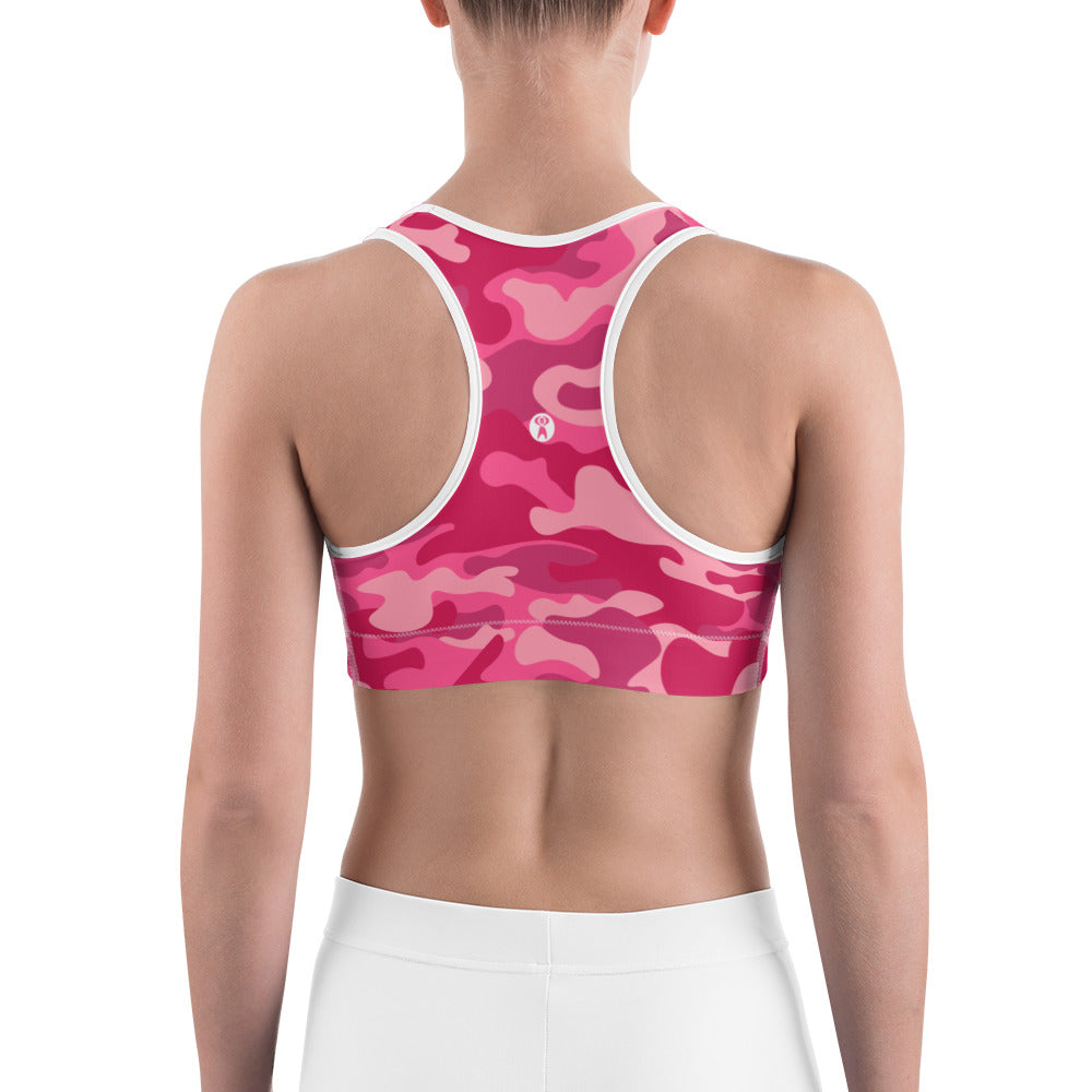 Pink Camo Unpadded Sports Bra
