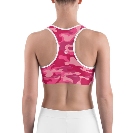 Pink Camo Unpadded Sports Bra
