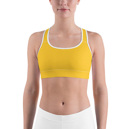 Yellow Unpadded Sports Bra