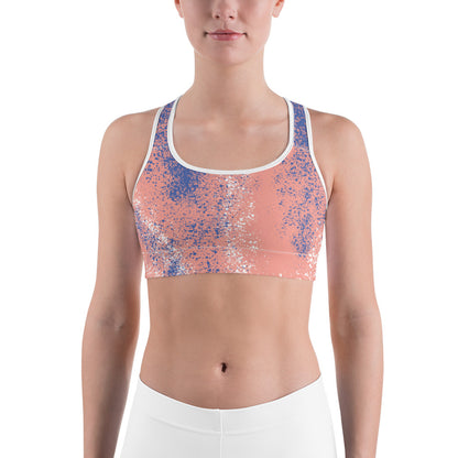 Pink Splash Unpadded Sports Bra