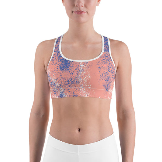 Pink Splash Unpadded Sports Bra