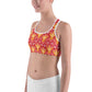 Red Ikat Unpadded Sports Bra