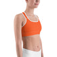 Neon Orange Unpadded Sports Bra