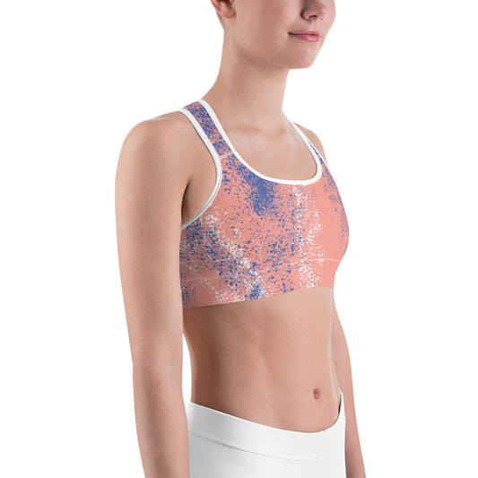 Pink Splash Unpadded Sports Bra