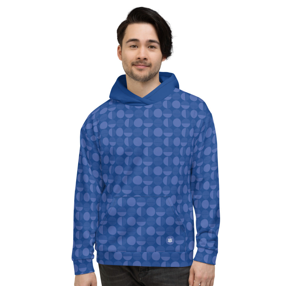 men's streetwear blue hoodie