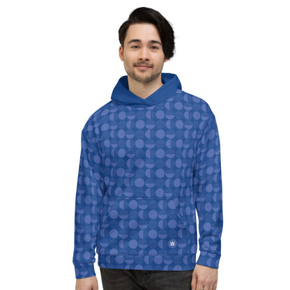 men's streetwear blue hoodie