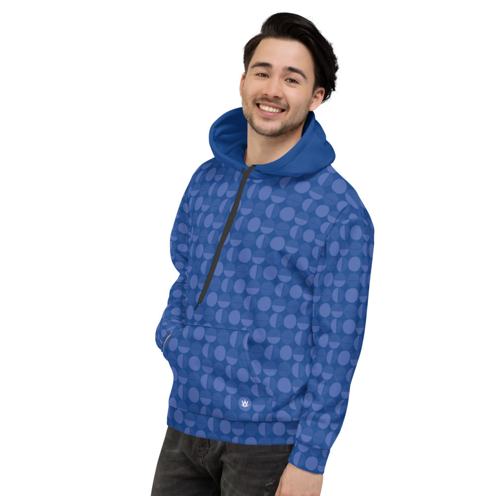 men's blue hoodie