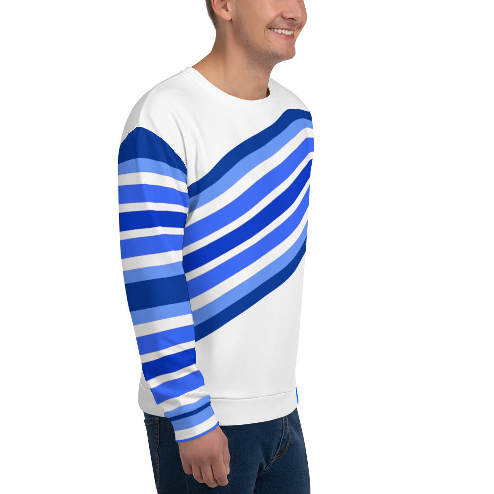 Asymmetry Men's White Pullover