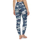 Blue Camo High Waist Yoga Leggings