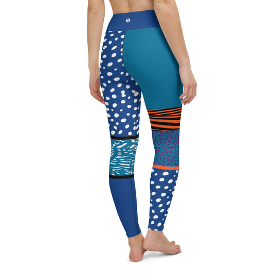 Abstract White Spot Yoga Leggings