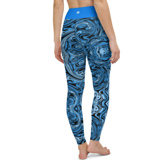 Swirl Blue Yoga Leggings