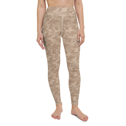Tan Camo High Waist Yoga Leggings