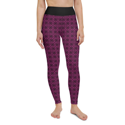 Black Violet Spin Yoga Leggings