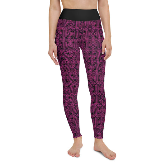 Black Violet Spin Yoga Leggings