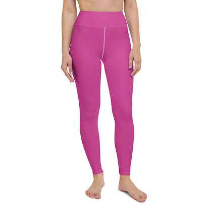 Hot Pink High-Waist Yoga Leggings