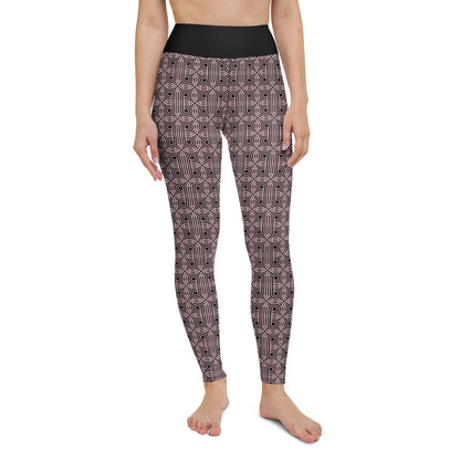 Pink Spin High-Waist Yoga Leggings