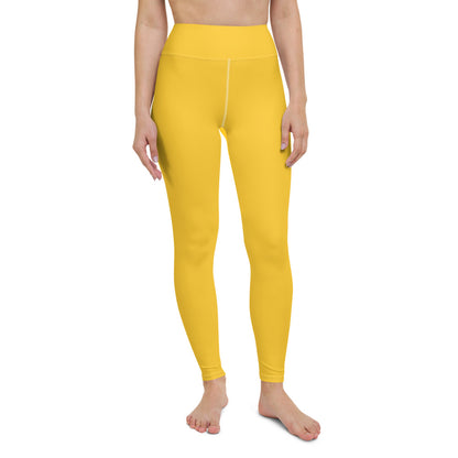 Yellow High-Waist Yoga Leggings