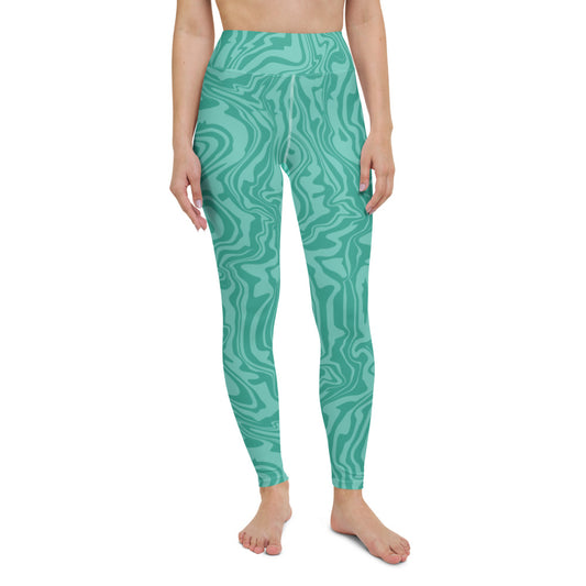 Mint Swirl Yoga Leggings
